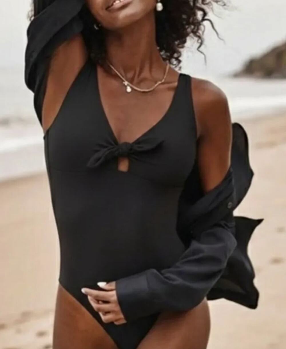 NWT Summersalt Jetsetter One Piece Swimsuit Black Size 14